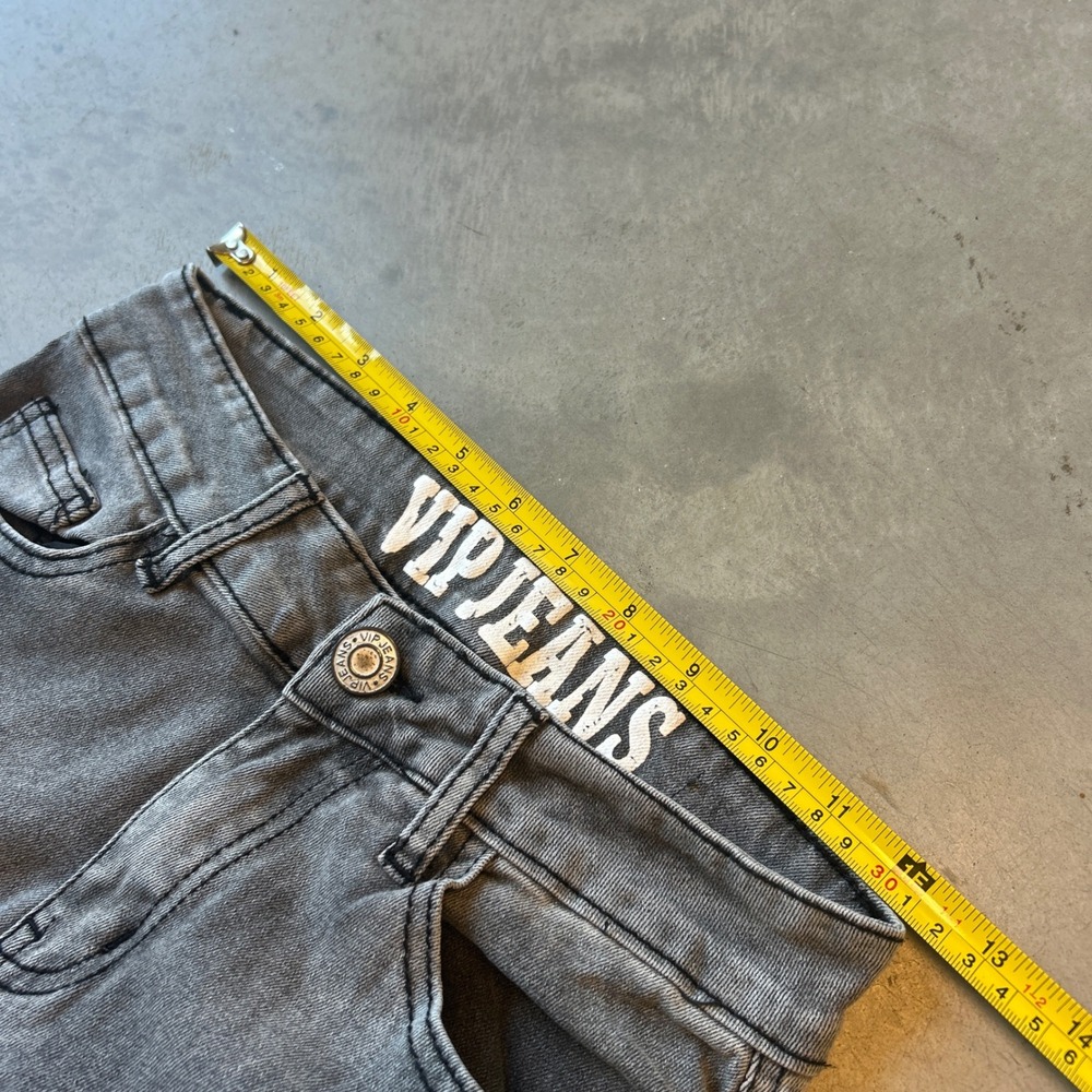 VIP Jeans Women Grey Washed Cargo Wide Leg Strap Pants 24x29 - Picture 3 of 5